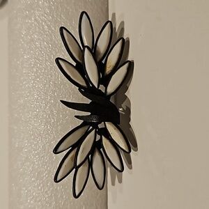 COROCRAFT Black & White Brooch